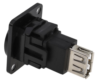 Product image for FT BLK METAL USB 2.0 B-A CSK XLR