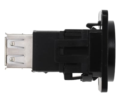 Product image for RS PRO, Straight, Panel Mount, Socket to Socket Type B to A 2.0 USB Connector