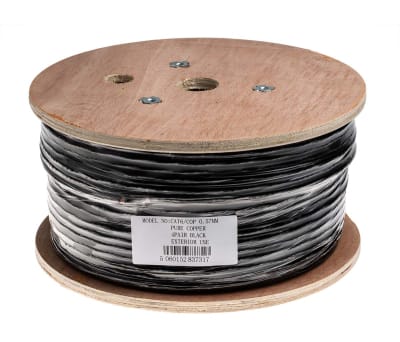 Product image for CAT6 4 TP UTP BLK EXTERNAL USE 100M