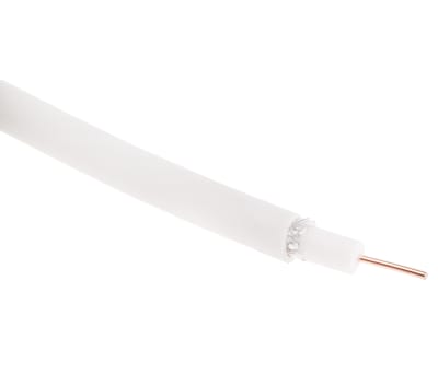 Product image for RG6 -White- SATELLITE CABLE 100M