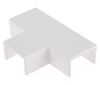 Product image for White PVC flat tee for 25x16mm trunking