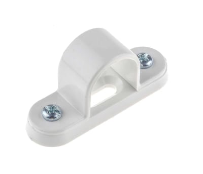 Product image for White PVC saddles for conduit,20mm