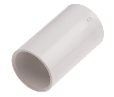 Product image for Wht PVC straight coupler for conduit20mm