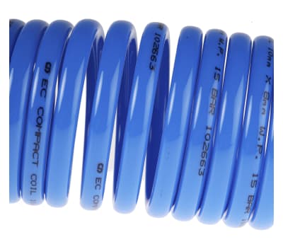 Product image for BLUE NYLON AIRLINE COIL, 10MM OD, 12.5FT