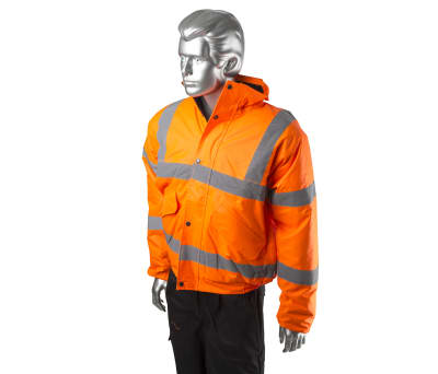 Product image for Hi-Vis Orange Bomber Jacket, L