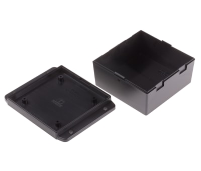 Product image for Flanged Utility Case, Black, 80x80x43mm