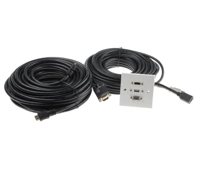 Product image for Single faceplate HDMI/SVGA/USB stub 20m