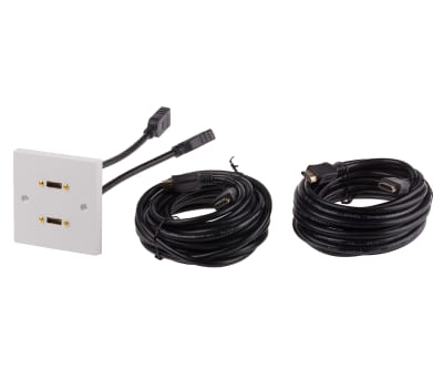 Product image for Single faceplate 2x HDMI 5m