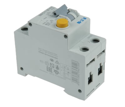 Product image for Eaton 2P, 16A Instantaneous RCD, Trip Sensitivity 30mA, Type C, DIN Rail Mount