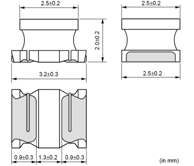 Product image for Murata, LQH32CN, 1210 (3225M) Wire-wound SMD Inductor 47 μH ±10% Wire-Wound 170mA Idc