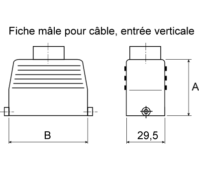 Product image for H-A16 WAY IP65 SIDE ENTRY METAL HOOD,M25