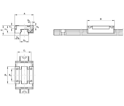 Product image for MINIATURE BALL RAIL STD 9MM CARRIAGE