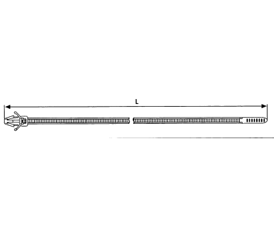 Product image for CABLE TIE WITH FASTENER 200X4,7