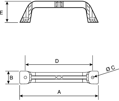 Product image for Ultramid handle, L112mm