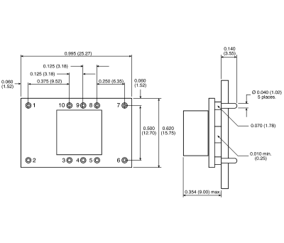 Product image for DC/DC,10.8-13.2VIN,1.2-5.5VOUT 10A,POLA