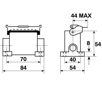 Product image for H-BE 6WAY SURFACE SOCKET,PG16 16A 440VAC