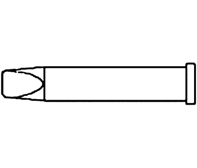 Product image for Weller XT AL 1.6 x 1 mm Straight Chisel Soldering Iron Tip for use with WP120, WXP120