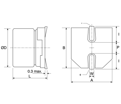 Product image for Panasonic 47μF Electrolytic Capacitor 35V dc, Surface Mount - EEEFP1V470AP