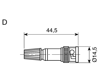 Product image for NIPT MALE BNC PLUG/1X4MM SOCKET ADAPTOR