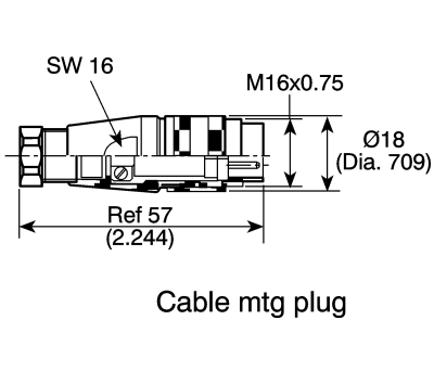 Product image for 6 way IP67 straight DIN cable plug,5A