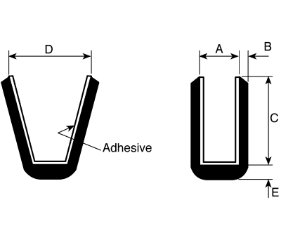 Product image for Self adhering edging strip,3.66-5.38mm