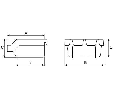 Product image for Blue visual bin system,153x130x99x47mm