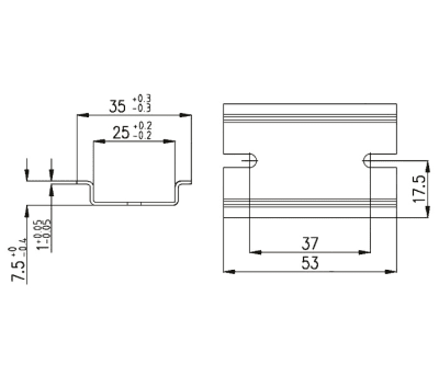 Product image for RAIL DIN 50MM