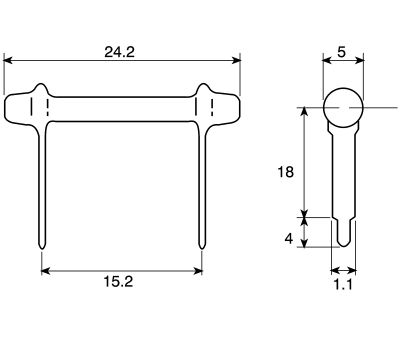 Product image for Silicone wirewound resistor,1R 4W