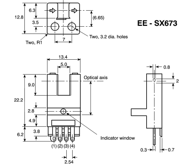 Product image for Omron Through Beam (Fork) Photoelectric Sensor with Fork Sensor, 5 mm Detection Range