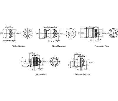 Product image for EMERGENCY STOP PUSHBUTTON ACTUATOR