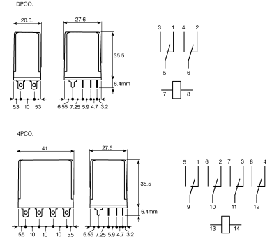 Product image for DPCO DIN rail socket for 56 series relay