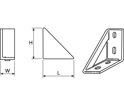 Product image for AL ANGLE BRACKET FOR XD BEAM,20X20X20MM