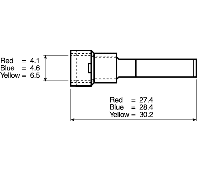 Product image for Red insulated hook blade,4.6mm