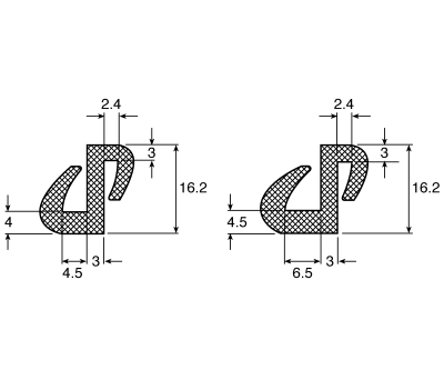 Product image for Sealing strip rubber 6.5.