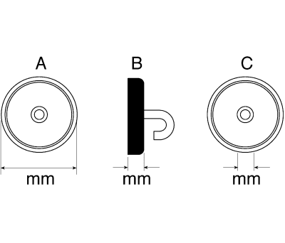 Product image for CERAMIC FERRITE SHALLOW POT MAGNET,66MM