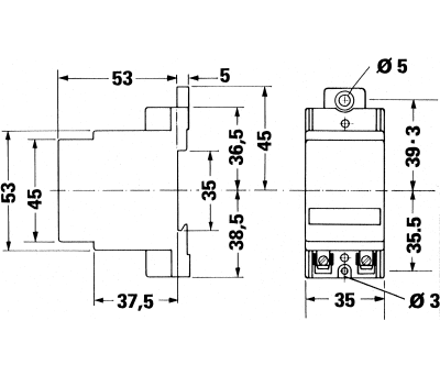 Product image for 5 DIGIT 2 MODULE WIDE HOUR METER,230VAC