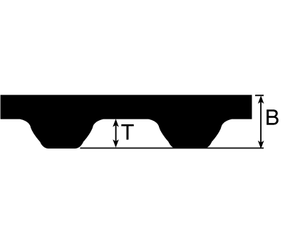 Product image for XL 1/5IN PITCH TOOTHED  BELT, 13X3/8IN