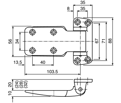 Product image for CHROME PLATED OFFSET HINGE,32MM