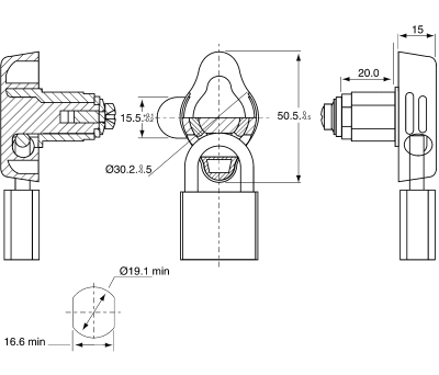 Product image for CHROME PLATED PADLOCKABLE LATCHLOCK