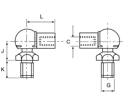 Product image for S/STEEL BALL & SOCKET JOINT,M8X1.25MM