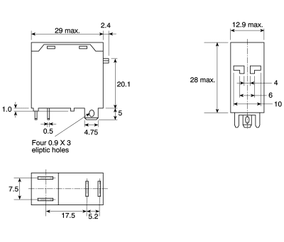 Product image for SIL DC/DC SOLID STATE RELAY,2A 4-60VDC