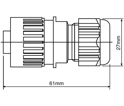 Product image for Hirschmann Solder Connector, 6 + PE Contacts, Cable Mount M22, IP67