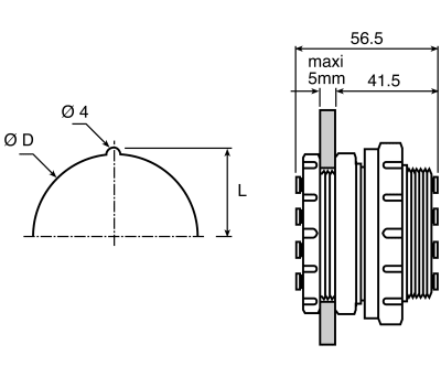 Product image for Multitube male body,6mm dia x 4core