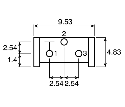 Product image for 3386H side adj cermet trimmer,100R 10mm