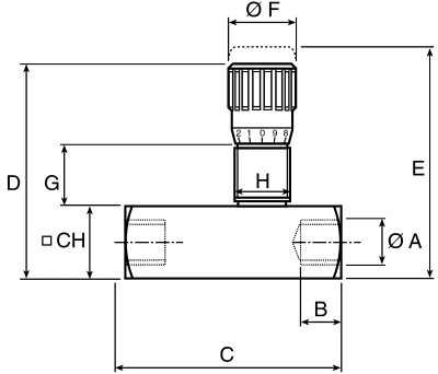 Product image for RS PRO Line Mounting Hydraulic Flow Control Valve, G 1/8