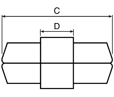 Product image for INTERNAL JOINT,34MM OD X 25MM ID TUBE