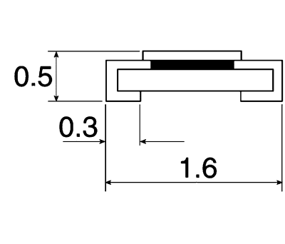 Product image for 4-array concave 0603 LF resistor,1K