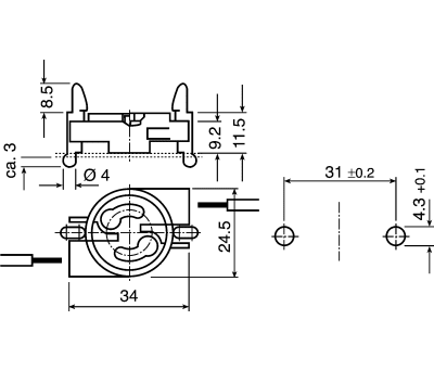 Product image for SNAP-FIT STARTER PUSH-WIRE LAMPHOLDER