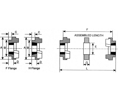 Product image for HRC COUPLING F FLANGE 70