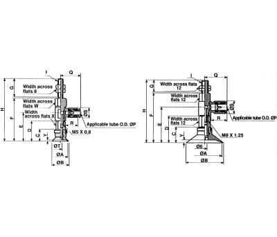 Product image for NBR flat pad with rib,25mm dia.